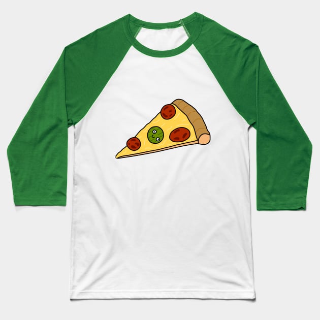 funny piece of pizza Baseball T-Shirt by kexa